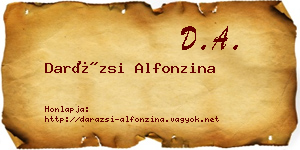 Darázsi Alfonzina névjegykártya